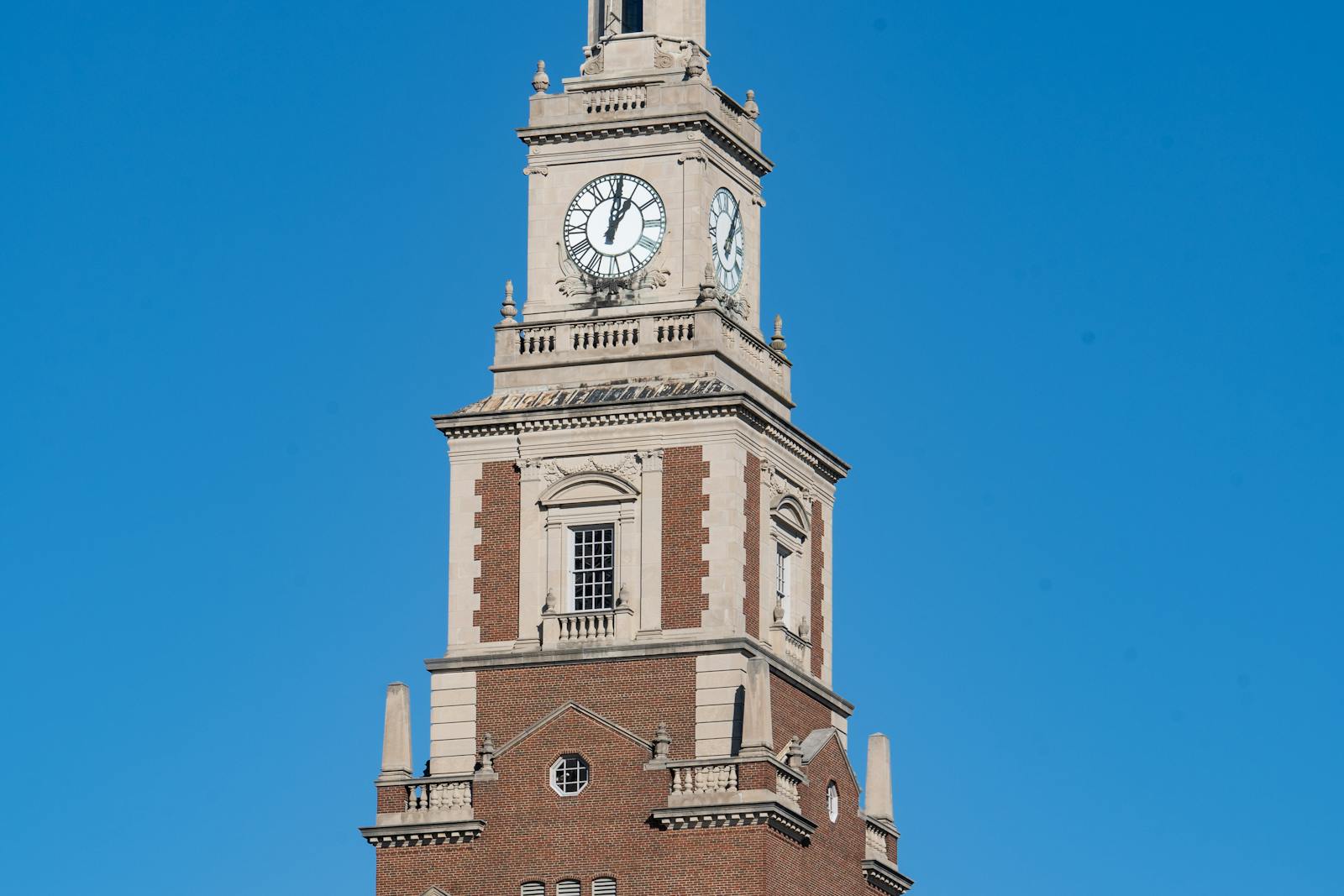 Historic Providence clock tower against a clear sky